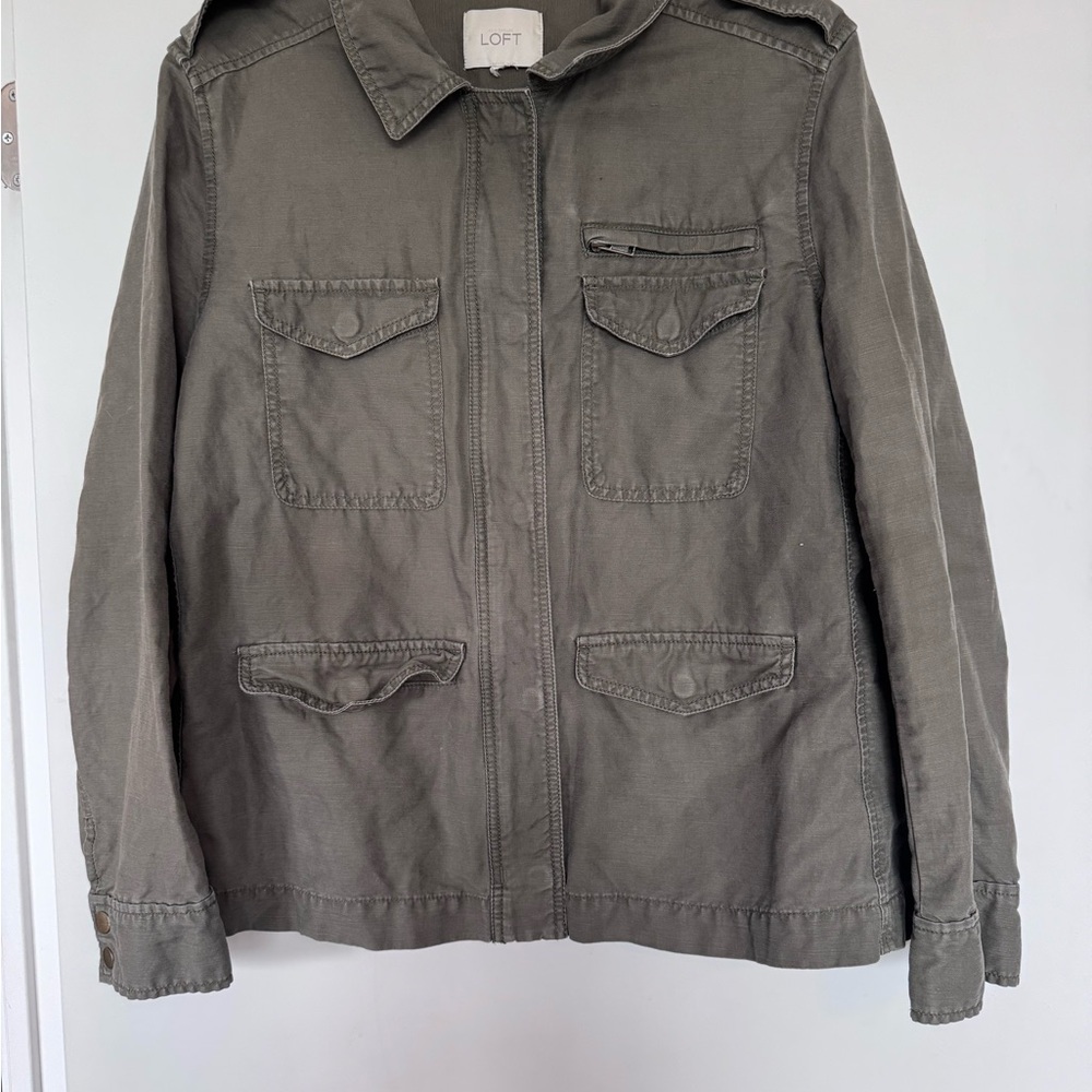 LOFT Green Utility Jacket
